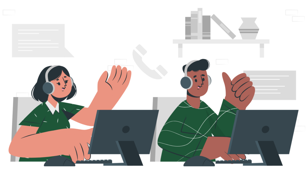 Illustration of the Bledsoe Labs operations team handling inquiries, representing our commitment to direct, human-led support without automated bots.